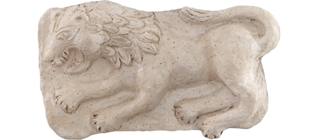 Plastisches Relief eines Löwen