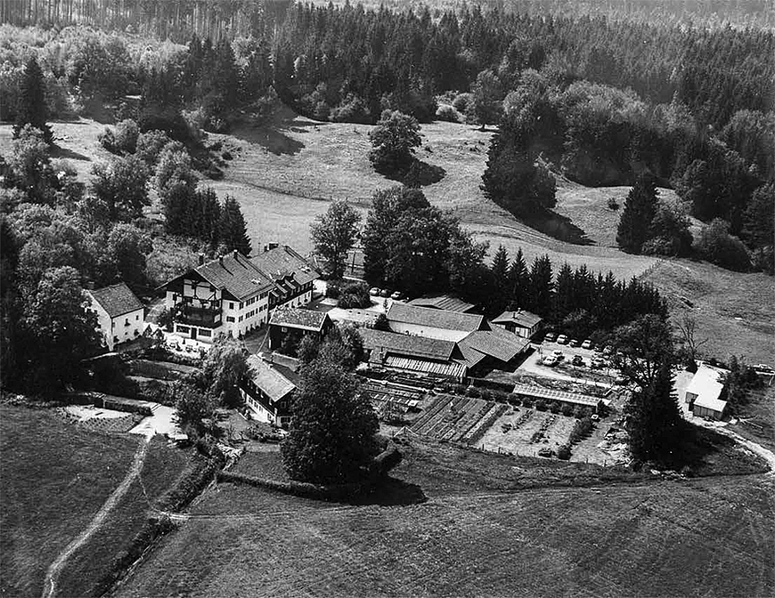 Ansicht auf die Lauterbacher Mühle aus der Vogelperspektive