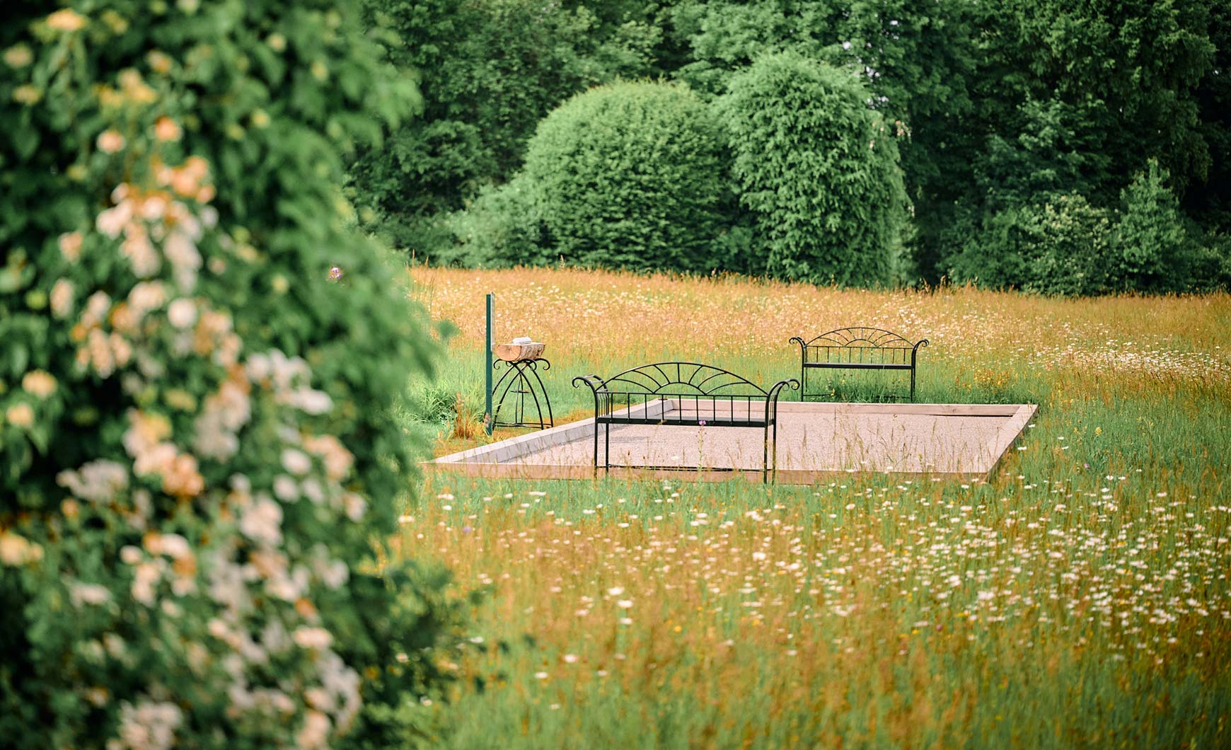 Boule-Bahn in schönster Natur.