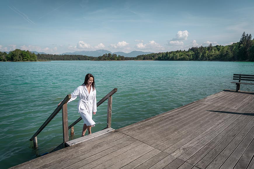 Baden im sommerlichen Ostersee.